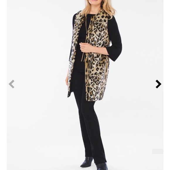 Chico’s 2 Aminal Faux-Fur Vest - Picture 3 of 4